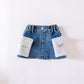 Denim Cargo Fleece Skirt