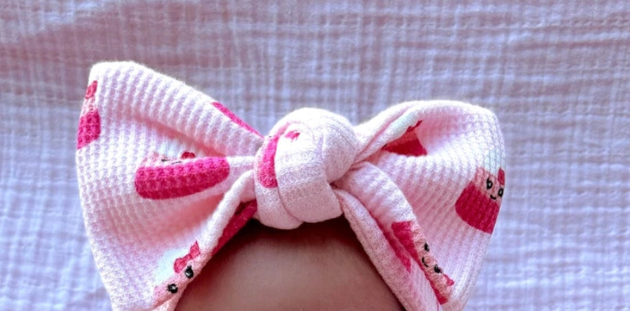 Pink Candy Corn Bow