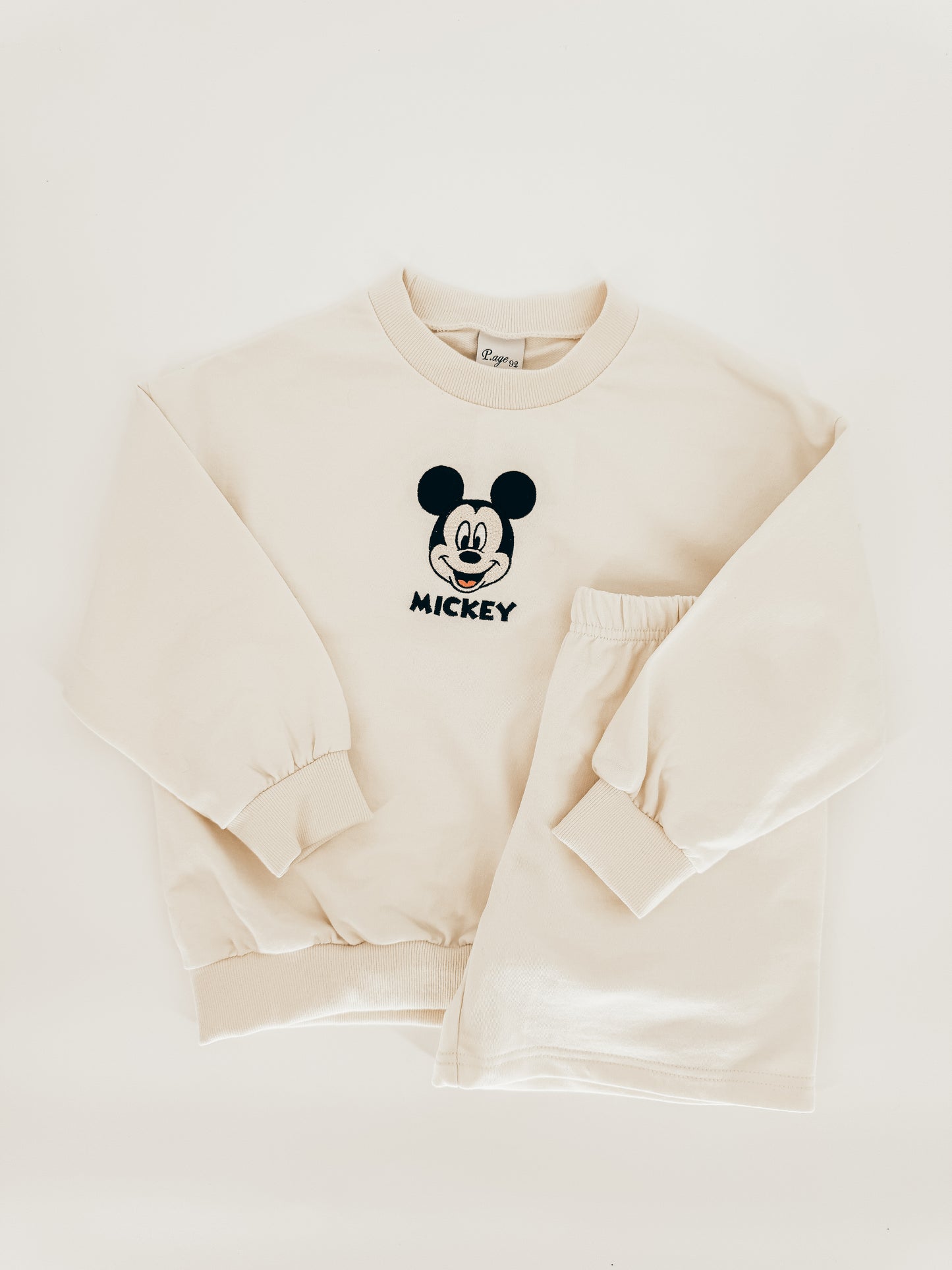 Mickey Embroidered Short Set