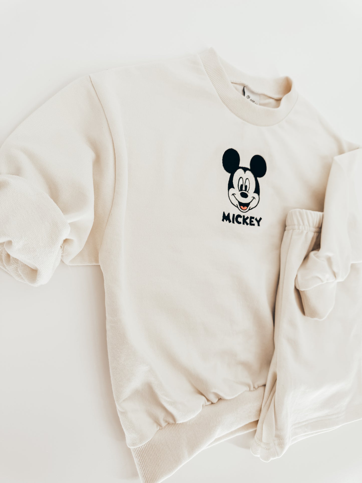 Mickey Embroidered Short Set