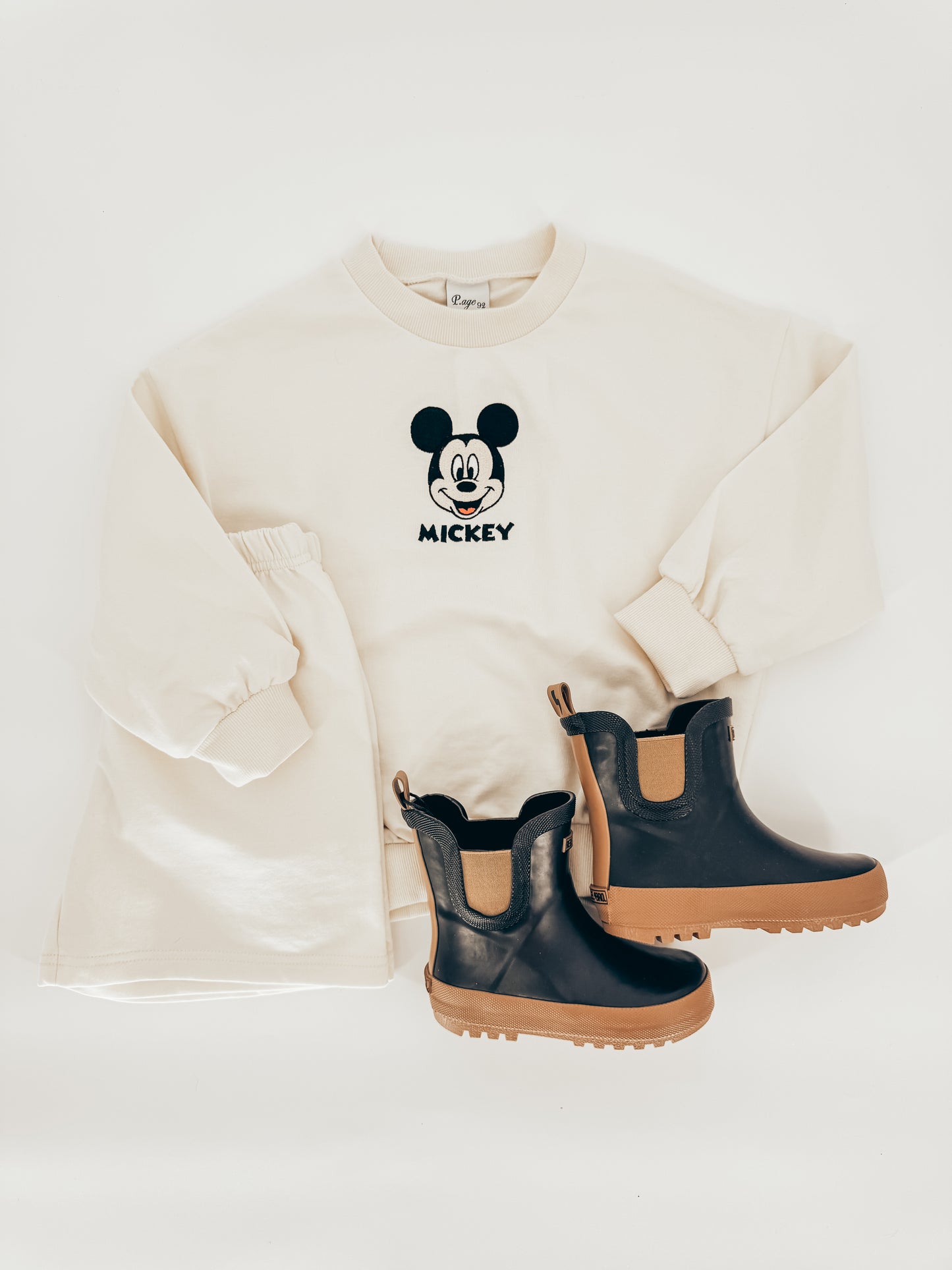 Mickey Embroidered Short Set